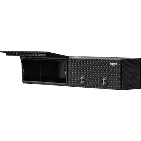 1721770 - 18x16x96 in Black Diamond Tread Aluminum Topsider Truck Box with Flip-Up Doors