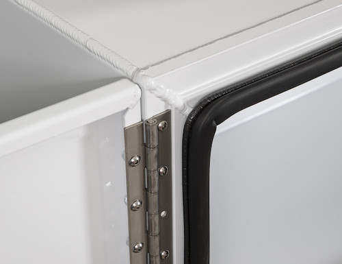 1706903 - 18x18x30 Inch Pro Series White Smooth Aluminum Underbody Truck Box - Double Barn Door, 3-point Compression Latch