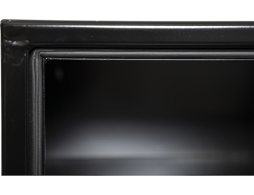 1702311 - 18x18x48 Inch Black Steel Underbody Truck Box with Built-In Shelf - 3-point Latch