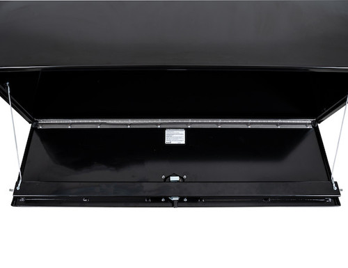 1732315 - 18x18x60 Inch Black Steel Underbody Truck Box With 3-Point Latch