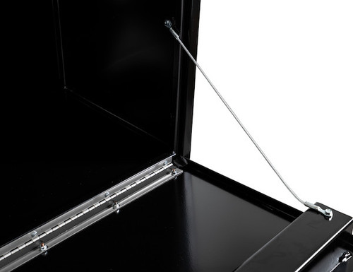 1732315 - 18x18x60 Inch Black Steel Underbody Truck Box With 3-Point Latch