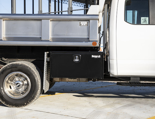 1732315 - 18x18x60 Inch Black Steel Underbody Truck Box With 3-Point Latch