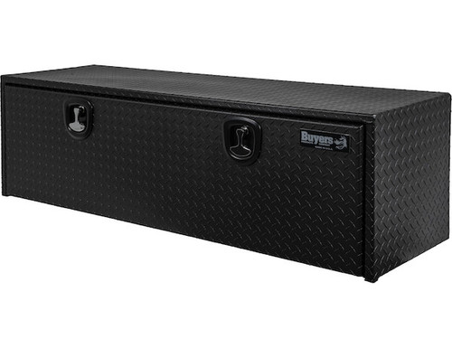 1715115 - 18x18x60 Inch Textured Matte Black Diamond Tread Aluminum Underbody Truck Box