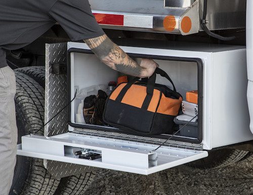 1707975 - 18x18x60 Inch White Pro Series Smooth Aluminum Underbody Truck Box