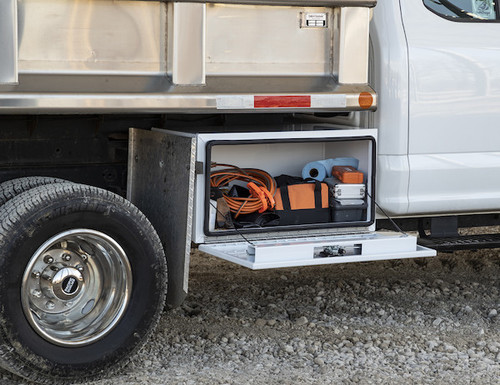 1707975 - 18x18x60 Inch White Pro Series Smooth Aluminum Underbody Truck Box