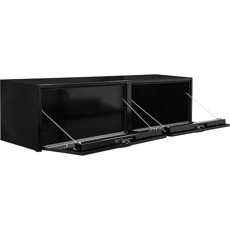 1732320 - 18x18x72 Inch Black Steel Underbody Truck Box With 3-Point Latch