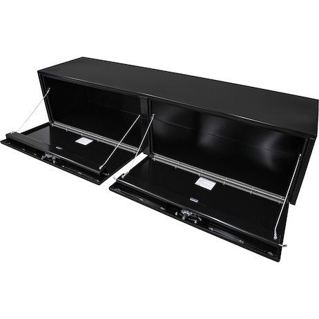 1732320 - 18x18x72 Inch Black Steel Underbody Truck Box With 3-Point Latch