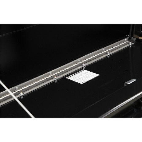 1732320 - 18x18x72 Inch Black Steel Underbody Truck Box With 3-Point Latch