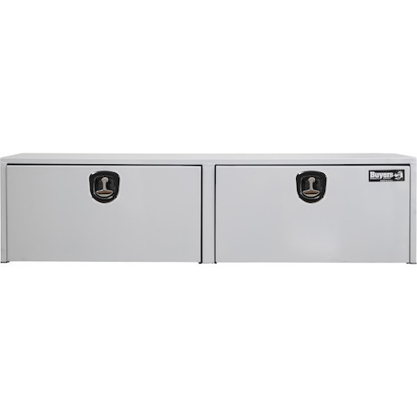 1732420 - 18x18x72 Inch White Steel Underbody Truck Box With 3-Point Latch