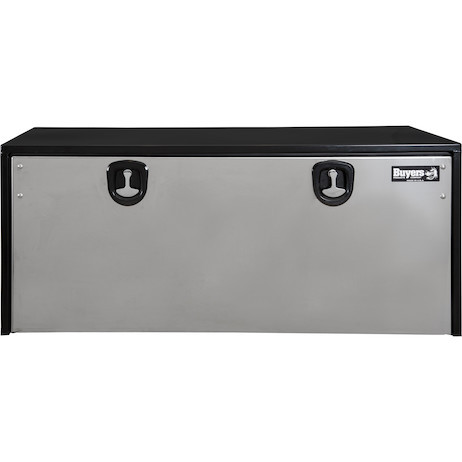 1708710 - 18X24X48 Inch Black Steel Truck Box With Stainless Steel Door