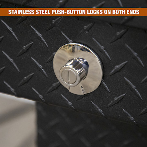 1722413 - 23x20x71 Inch Textured Matte Black Diamond Tread Aluminum Gull Wing Truck Box