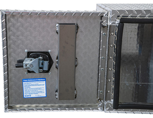 1702225 - 24x24x24 Inch Diamond Tread Aluminum Underbody Truck Box - Single Barn Door, Compression Latch