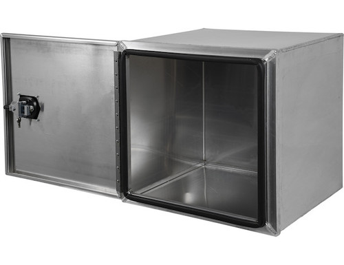 1705431 - 24x24x24 Inch Pro Series Smooth Aluminum Underbody Truck Box - Single Barn Door, Compression Latch