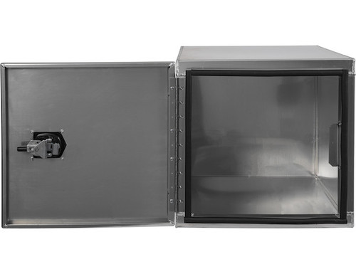 1705325 - 24x24x24 Inch Smooth Aluminum Underbody Truck Tool Box - Single Barn Door, Compression Latch