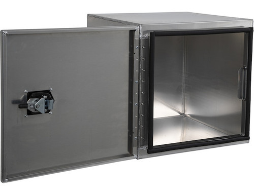 1705325 - 24x24x24 Inch Smooth Aluminum Underbody Truck Tool Box - Single Barn Door, Compression Latch