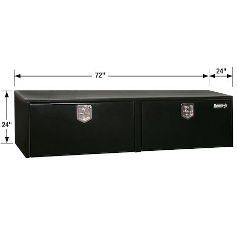 1704320 - 24x24x72 Inch  Black Steel Underbody Truck Box