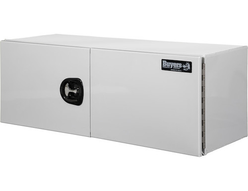 1706950 - 24x24x72 Inch Pro Series White Smooth Aluminum Underbody Truck Box - Double Barn Door, 3-point Compression Latch