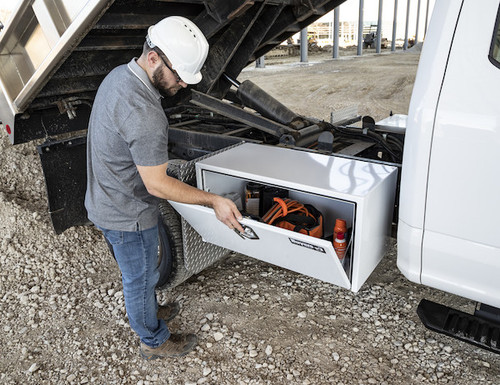 1704420 - 24x24x72 Inch White Steel Underbody Truck Box