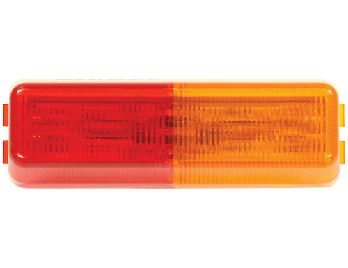 5623712 - 3.75 Inch Amber/Red Rectangular Marker/Clearance Light With 2 LED