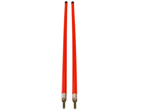 1308111 - 3/4 x 36 Inch Fluorescent Orange Bumper Marker Sight Rods with Hardware