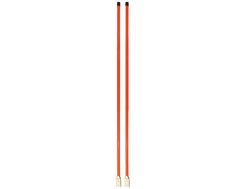 1308115 - 3/4 x 48 Inch Fluorescent Orange Bolt-On Bumper Marker Sight Rods with Hardware