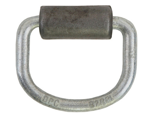 B28F - 3/8 Inch Heavy Duty Rope Ring With Weld-On Mounting Bracket Zinc Plated