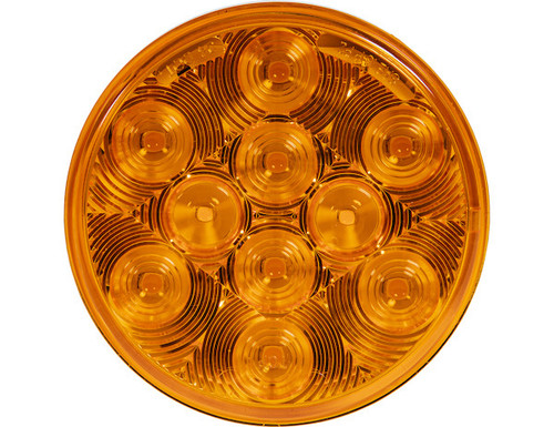 5624211 - 4 Inch Amber Round Turn Signal Light Kit with 10 LEDs (PL-3 Connection, Light Only)