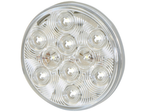 5624352 - 4 Inch Clear Round LED Interior Dome Light With White Housing