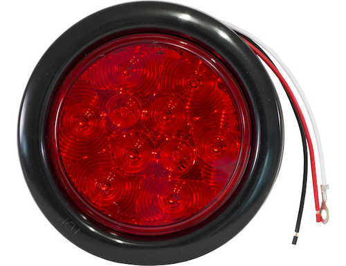 5624110 - 4 Inch Red Round Stop/Turn/Tail Light With 10 LEDs Kit (PL-3 Connection, Includes Grommet and Plug)