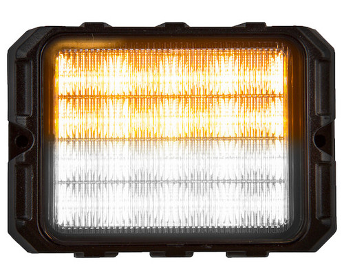 8890202 - 4.75 Inch Quad Row Amber/Clear 16 LED Strobe Light