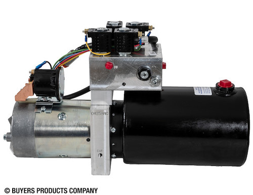 PU3593LR - 4-Way/3-Way DC Power Unit-Electric Controls Horizontal 0.75 gallon Reservoir