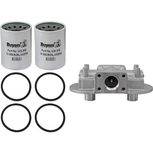 HFA41015 - 90 GPM Return Line Filter Assembly 1-1/2 Inch NPT/10 Micron/15 PSI Bypass
