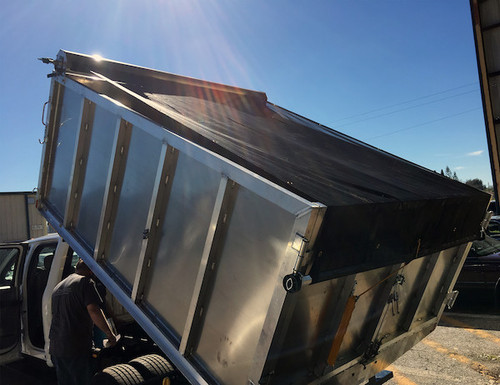 TDH7512 - Aluminum Tarp System with Deflector Housing and Mesh Tarp 7-1/2 X 12 Foot