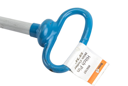 66107 - Blue Poly-Coated Handle on Steel Hitch Pin - 5/8 x 4 Inch Usable Length