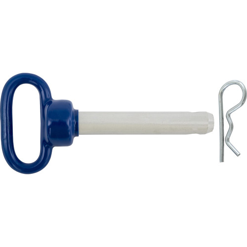 66122 - Blue Poly-Coated Handle on Steel Hitch Pin - 7/8 x 4-1/2 Inch Usable Length