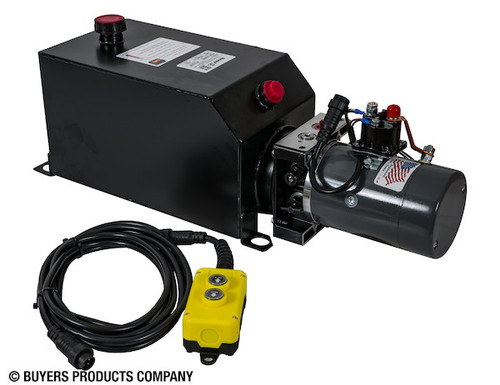 PU303LRSA - Buyers 3-Way DC Power Unit-Electric Controls Horizontal 3 Gallon Steel Reservoir