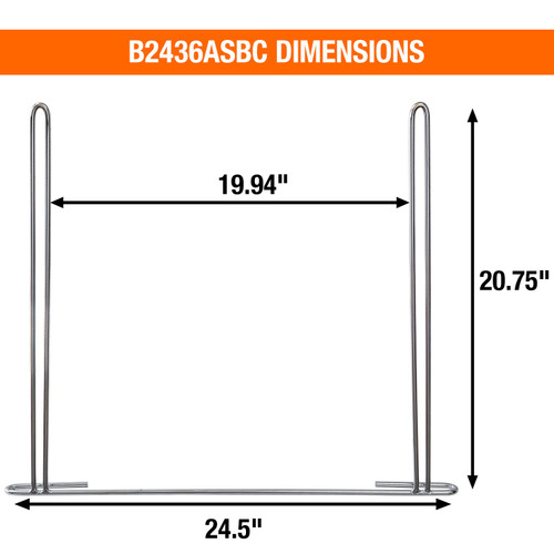 B2436ASBC - Anti-Sail Brackets for 24in Flaps - Long