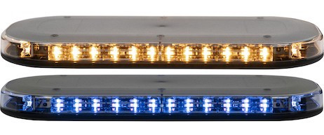 8891161 - Class 1 Low Profile Oval LED Mini Light Bar - Amber/Blue
