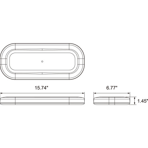 8891161 - Class 1 Low Profile Oval LED Mini Light Bar - Amber/Blue