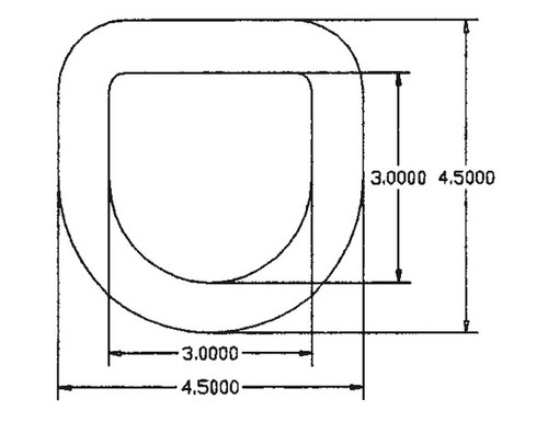 B40 - 5/8 Inch Forged D-Ring With Weld-On Mounting Bracket