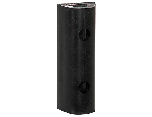 D26U - Extruded Rubber D-Shaped Bumper with 2 Holes - 2-1/8 x 1-7/8 x 6 Inch Long