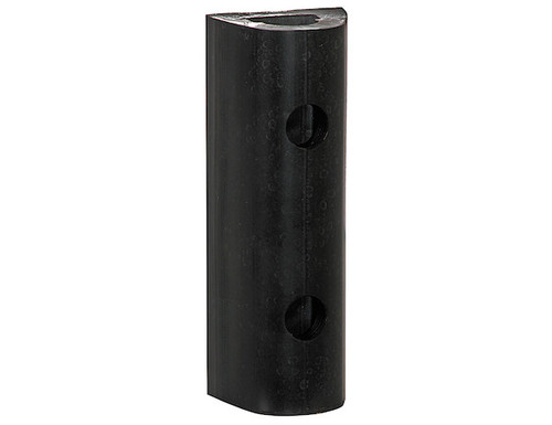 D232 - Extruded Rubber D-Shaped Bumper with 3 Holes - 2-1/8 x 1-7/8 x 32 Inch Long