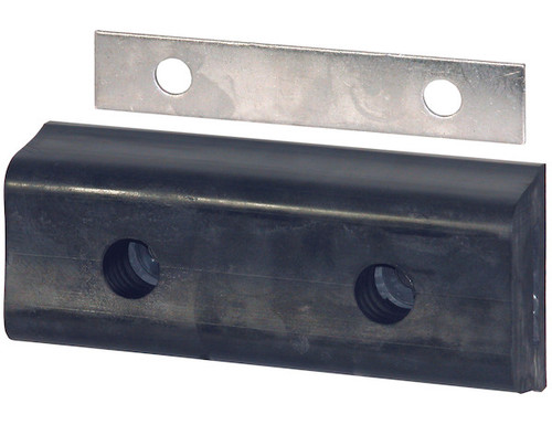 441466 - Extruded Rubber Rectangular Bumper with 2 Holes- 4-3/4 x 2-3/4 x 10 Inch Long