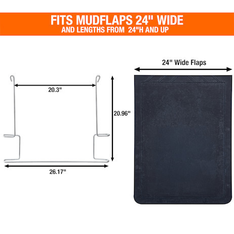 405BZ - Galvanized Anti-Sail Brackets for Use With 24-Inch-Wide Mud Flaps (Pair)