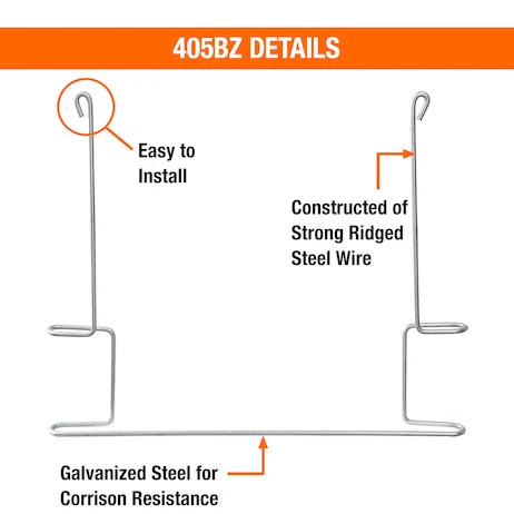405BZ - Galvanized Anti-Sail Brackets for Use With 24-Inch-Wide Mud Flaps (Pair)