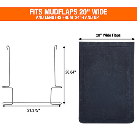 400BZ - Galvanized Anti-Sail Brackets for Use With 20-Inch-Wide Mud Flaps (Pair)