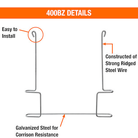 400BZ - Galvanized Anti-Sail Brackets for Use With 20-Inch-Wide Mud Flaps (Pair)