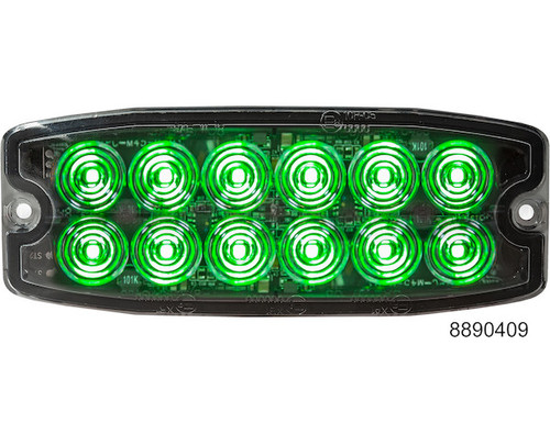 8890409 - Green Dual Row Ultra Thin 5 Inch LED Strobe Light