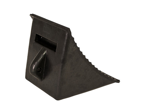 WC2556A - Heavy Duty Rubber Wheel Chock with Molded-In Handle/Chain Eye 7x10.25x8.13 Inch