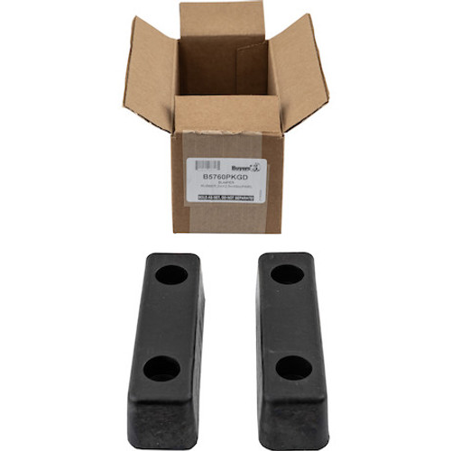 B5760PKGD - Molded Rubber Bumper - 2-1/4 x 2 x 7-3/4 Inch Tall - Set of 2